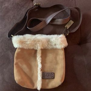 Ugg genuine suede and Shearling mini purse